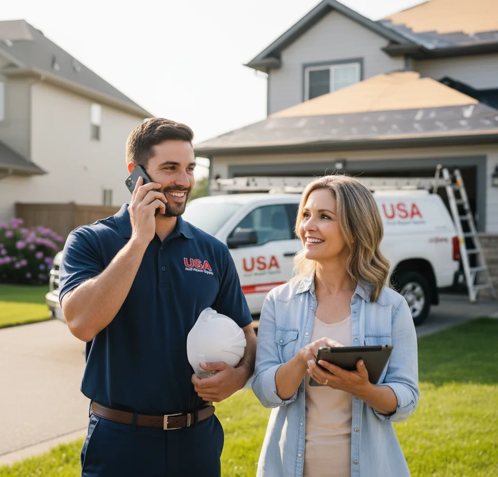 USA Roof Repair Experts customer support in Blanco